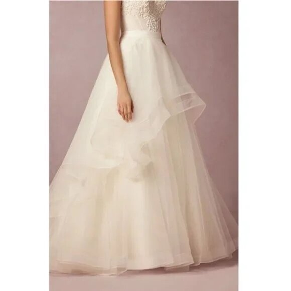 Anthropologie BHLDN x WTOO Almira Skirt, Size 8, Ivory - Picture 5 of 6